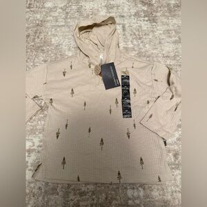 Modern Moments Neutral Hooded Tunic with Tree Print size 4T-NWT